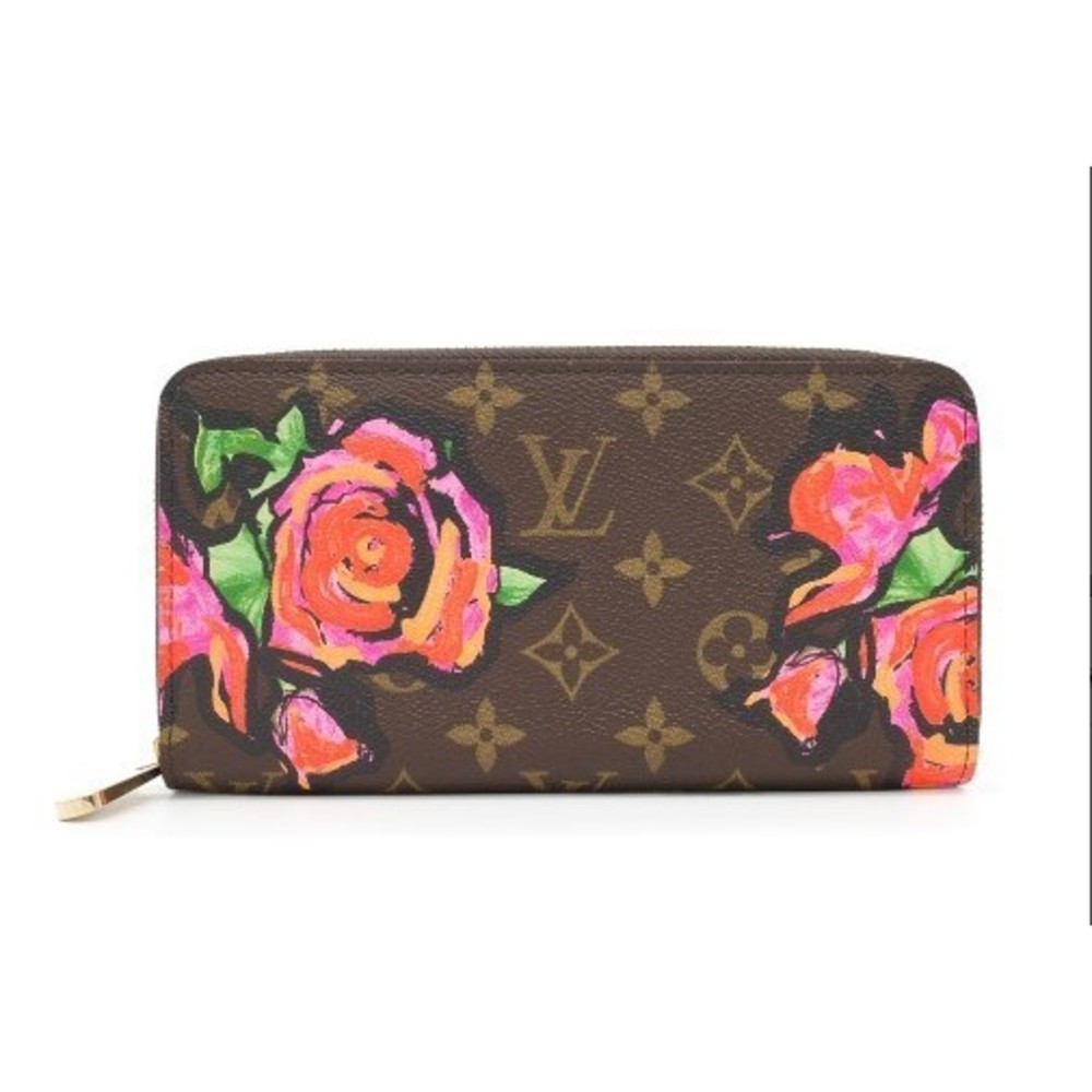 Louis Vuitton Zippy Wallet Long Wallet Monogram Rose Brown Orange Pink